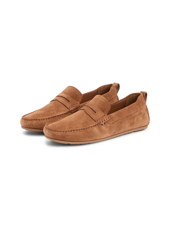 Tommy Hilfiger CORE HILFIEGR SUEDE DRIVER Slipper Flats, Schlupfschuh in Mokassin-Optik (braun)