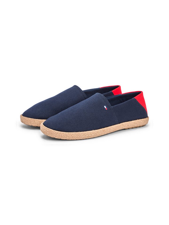 Tommy Hilfiger CORE HILFIGER ESPADRILLE TEXTILE Espadrille Slipper, Schlupfschuh, Flats mit typischem Jutebezug (blau)