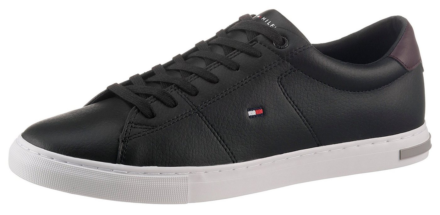 Tommy Hilfiger ESSENTIAL LEATHER DETAIL VUL Sneaker, Freizeitschuh, Halbschuh, Schnürschuh mit gepolstertem Schaftrand