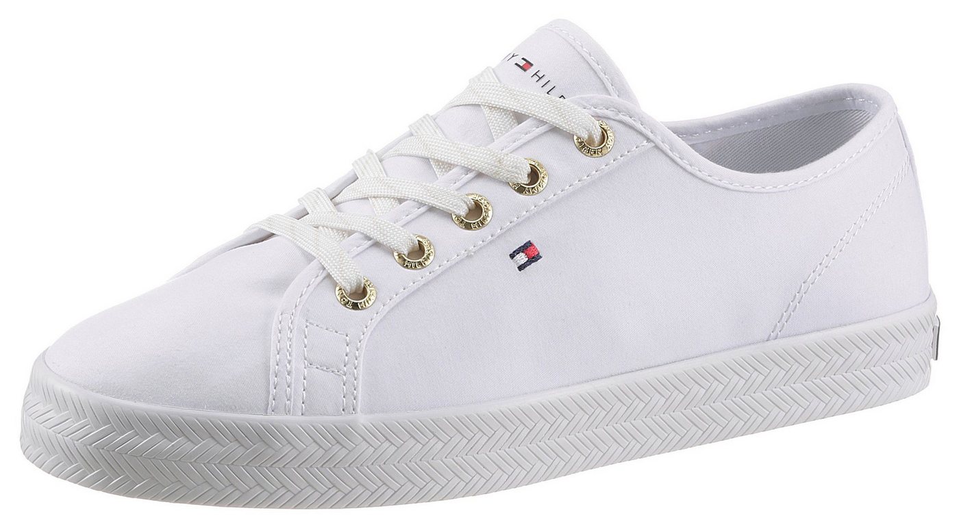 Tommy Hilfiger ESSENTIAL NAUTICAL SNEAKER Sneaker, Freizeitschuh, Halbschuh, Schnürschuh mit goldfarbenen Ösen