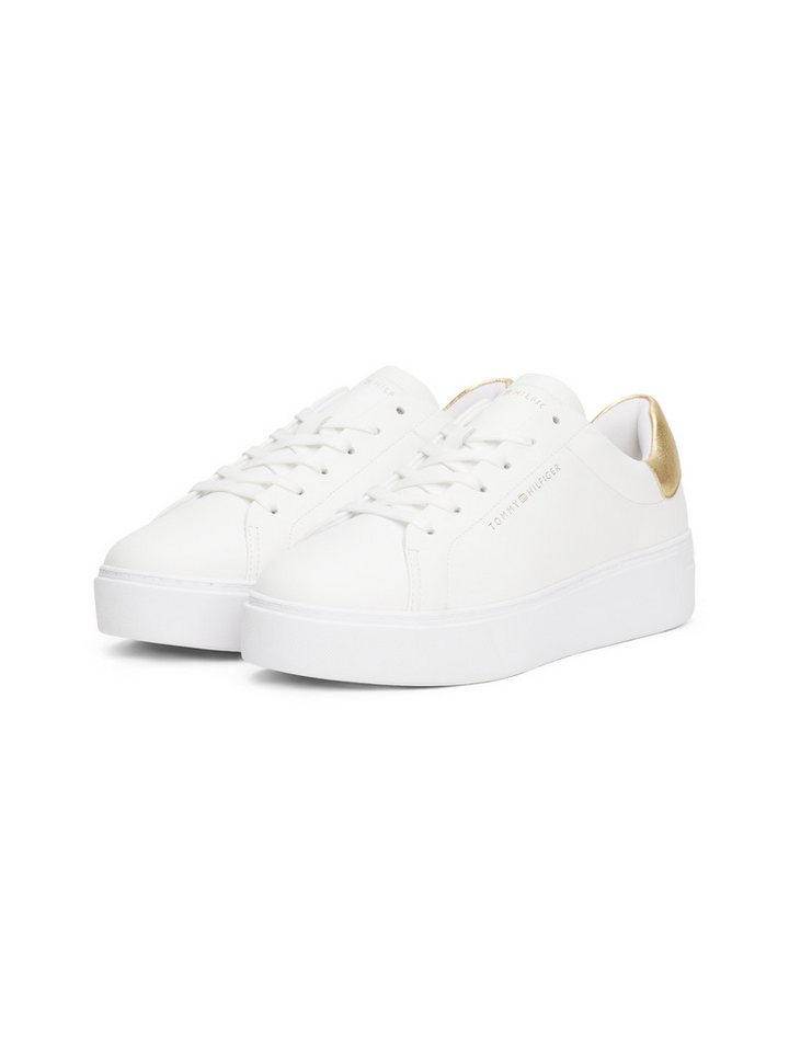 Tommy Hilfiger ESSENTIAL PLATFORM COURT SNEAKER Plateausneaker, Freizeitschuh, Halbschuh, Schnürschuh mit gepolstertem Schaftrand