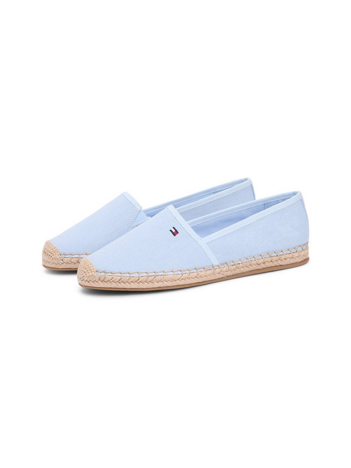 Tommy Hilfiger FLAG CANVAS ESPADRILLE Espadrille,Slipper,Flats,Bequemschuh mit Jutebezug und Ziernähten, schmale Form (blau)