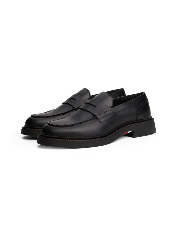 Tommy Hilfiger HILFIGER COMFORT LWT LTH LOAFER Slipper, Abendschuh, Loafer, Businessschuh mit abgesteppter Naht