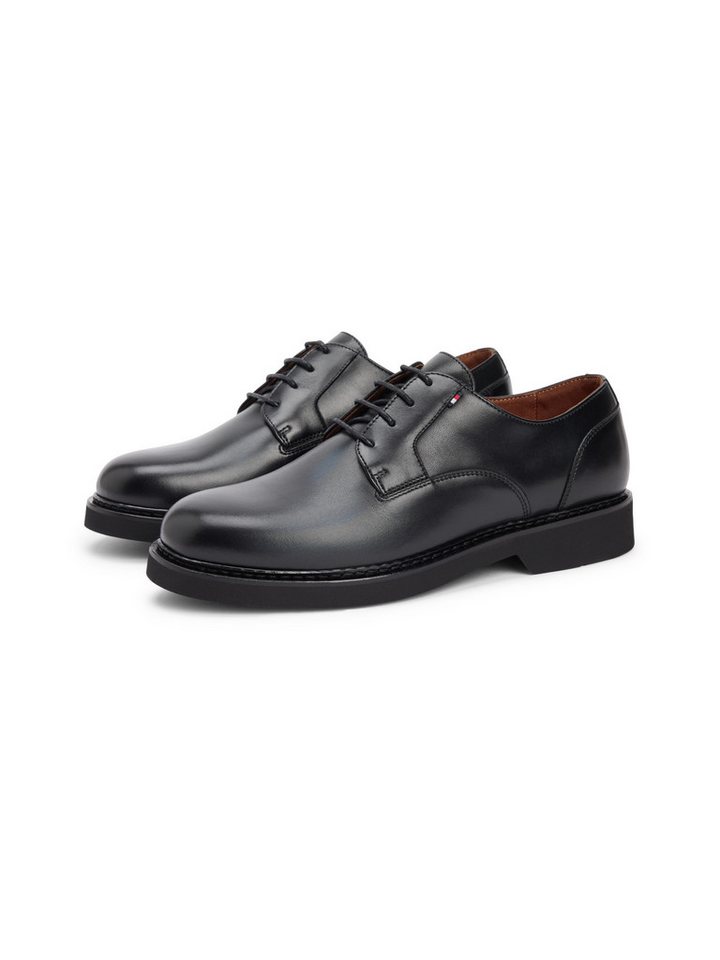 Tommy Hilfiger HILIFGER ULTRALIGHT LHT SHOE Schnürschuh Blockabsatz, Festtagsschuh, Abendschuh mit Flaggen-Label