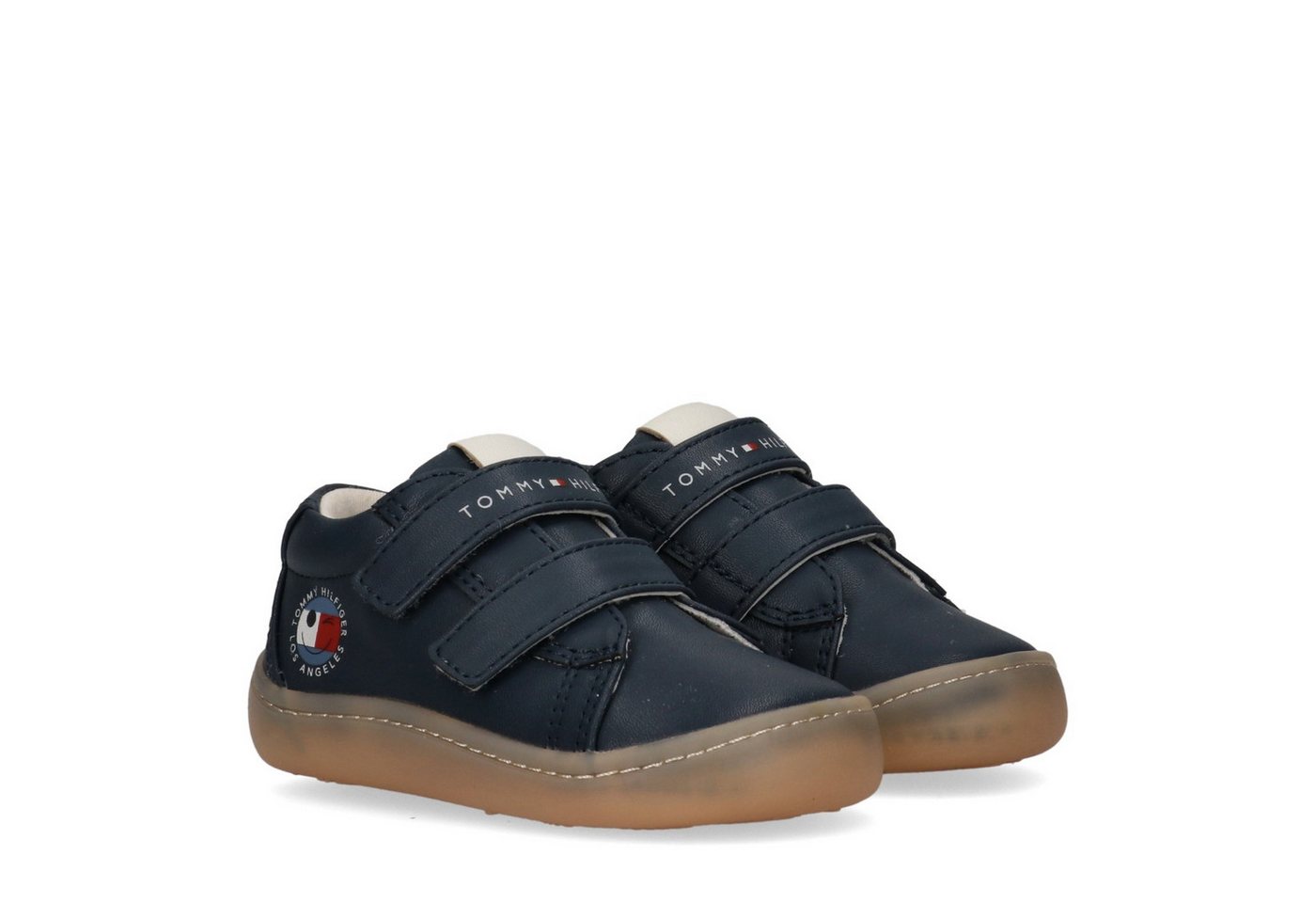 Tommy Hilfiger Lauflernschuh Barfußschuh, Halbschuh, Klettschuh mit Logoschriftzug