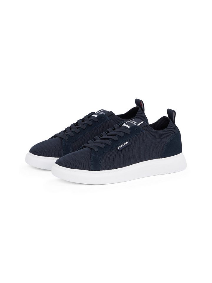Tommy Hilfiger LIGHT CUPSOLE KNIT SEASONAL Sneaker, Freizeitschuh, Halbschuh, Schnürschuh mit Logoschriftzug
