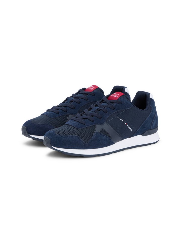 Tommy Hilfiger MAXLITE MIX Sneaker Freizeitschuh, Halbschuh, Schnürschuh mit seitlichem Logo (blau)