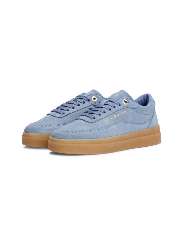Tommy Hilfiger MODERN COURT SNEAKER SUEDE Plateausneaker, Freizeitschuh, Halbschuh, Schnürer mit weich gepolstertem Schaftrand