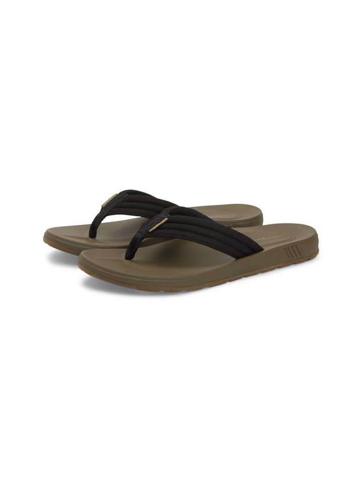 Tommy Hilfiger MOLDED HILFIGER LTH BEACH SANDAL Zehentrenner Sommerschuh, Dianette, Flat mit dezentem Label