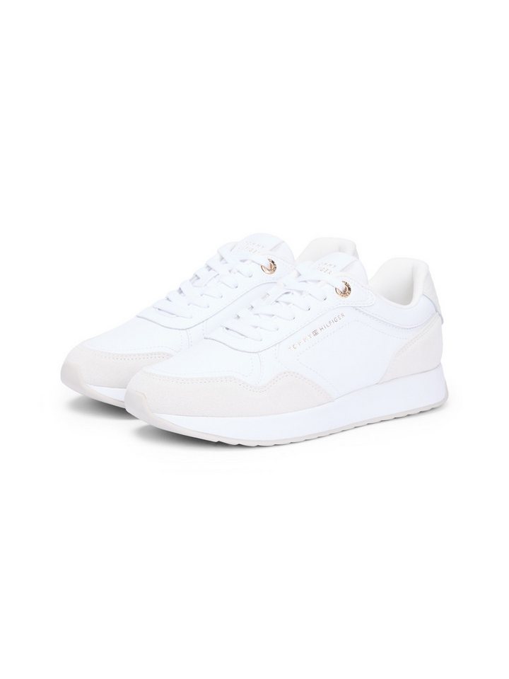 Tommy Hilfiger MONOGRAM MIX MATERIAL RUNNER Plateausneaker, Freizeitschuh, Halbschuh, Schnürer mit seitlichem Logoschriftzug