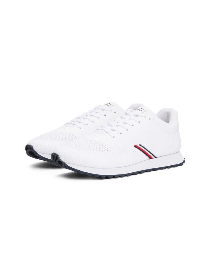 Tommy Hilfiger NEW RUNNER EVA CORPO KNIT Sneaker, Freizeitschuh, Halbschuh, Schnürschuh mit Streifen in Tommy Farben