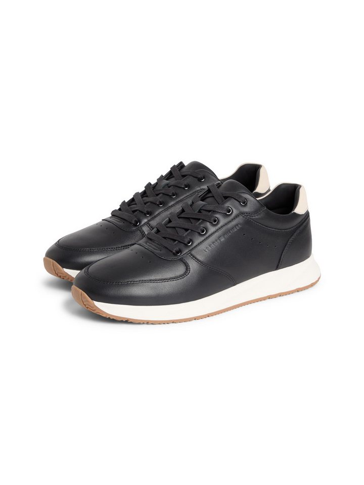 Tommy Hilfiger NEWPORT LTH Sneaker Sneaker, Freizeitschuh, Halbschuh mit seitlicher Logoprägung (schwarz)