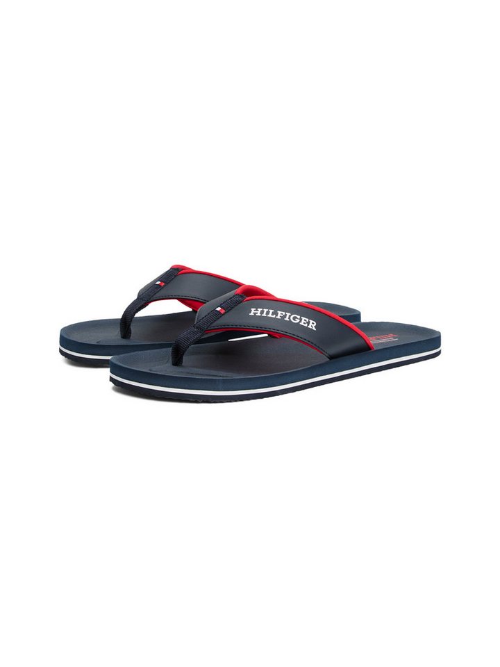 Tommy Hilfiger PADDED COMFORT HILFIGER B SANDAL Zehentrenner, Sommerschuh, Schlappen, Badeschuh mit Logoschriftzug