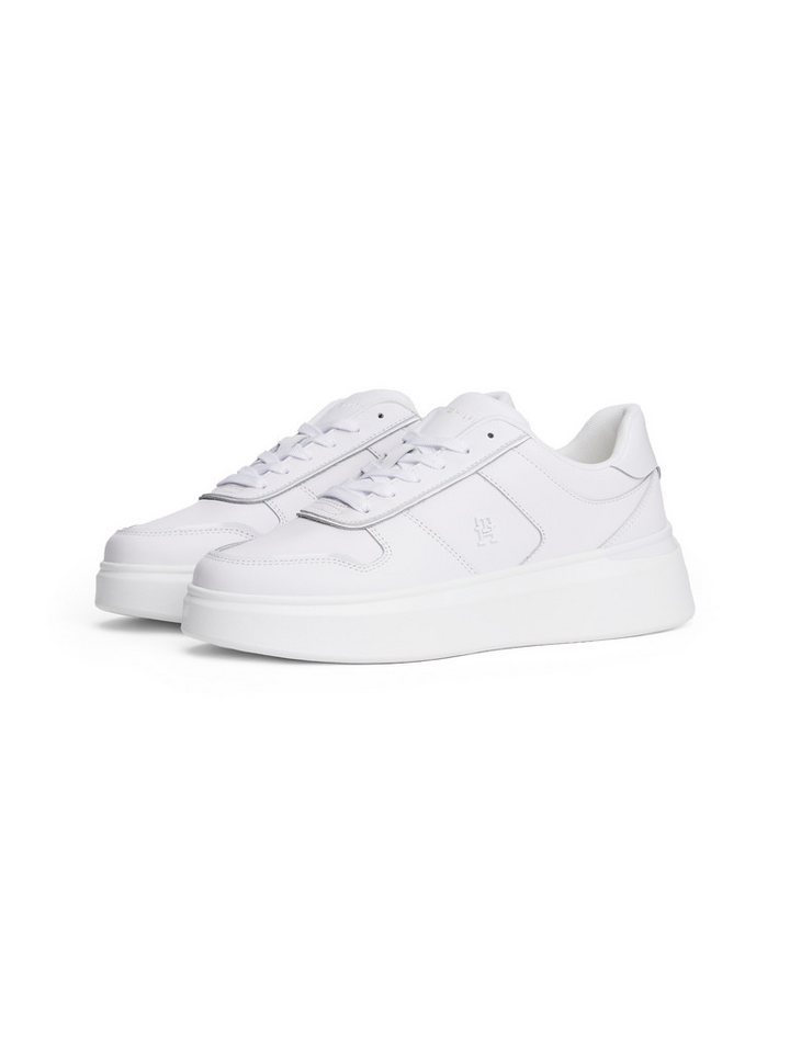 Tommy Hilfiger PATENT PLATFORM SNEAKER Plateausneaker, Freizeitschuh, Halbschuh, Schnürschuh mit Ziernähten