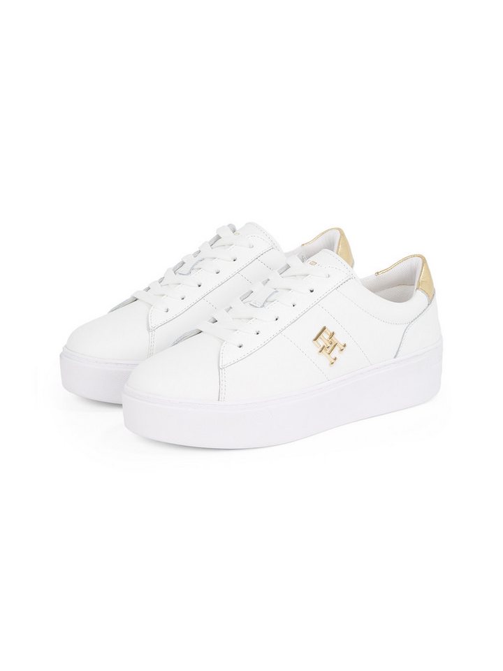 Tommy Hilfiger PLATFORM COURT SNEAKER METALLICS Plateausneaker, Freizeitschuh, Halbschuh, Schnürschuh mit TH-Logo