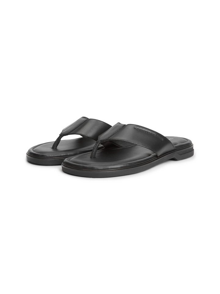 Tommy Hilfiger PREMIUM COMFORT LTH TOE SANDAL Zehentrenner Flats, Sommerschuh mit seitlicher Logoprägung