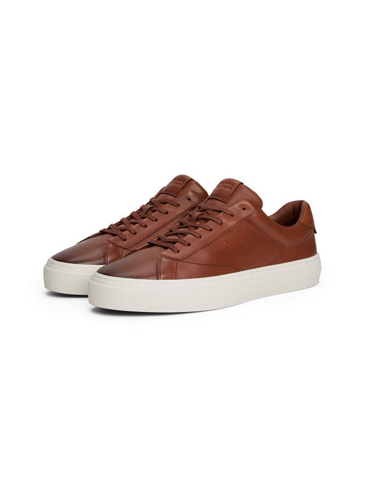 Tommy Hilfiger PREMIUM DRESS CUPSOLE COGNAC Sneaker, Freizeitschuh, Halbschuh, Schnürschuh mit edler Logoprägung