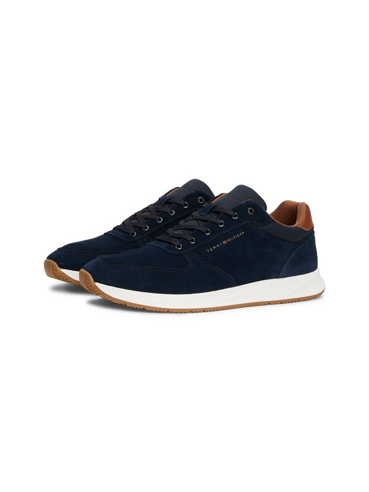 Tommy Hilfiger PREMIUM SUEDE HYBRID Sneaker, Freizeitschuh, Halbschuh, Schnürschuh, weiche Schaftrand-Polsterung