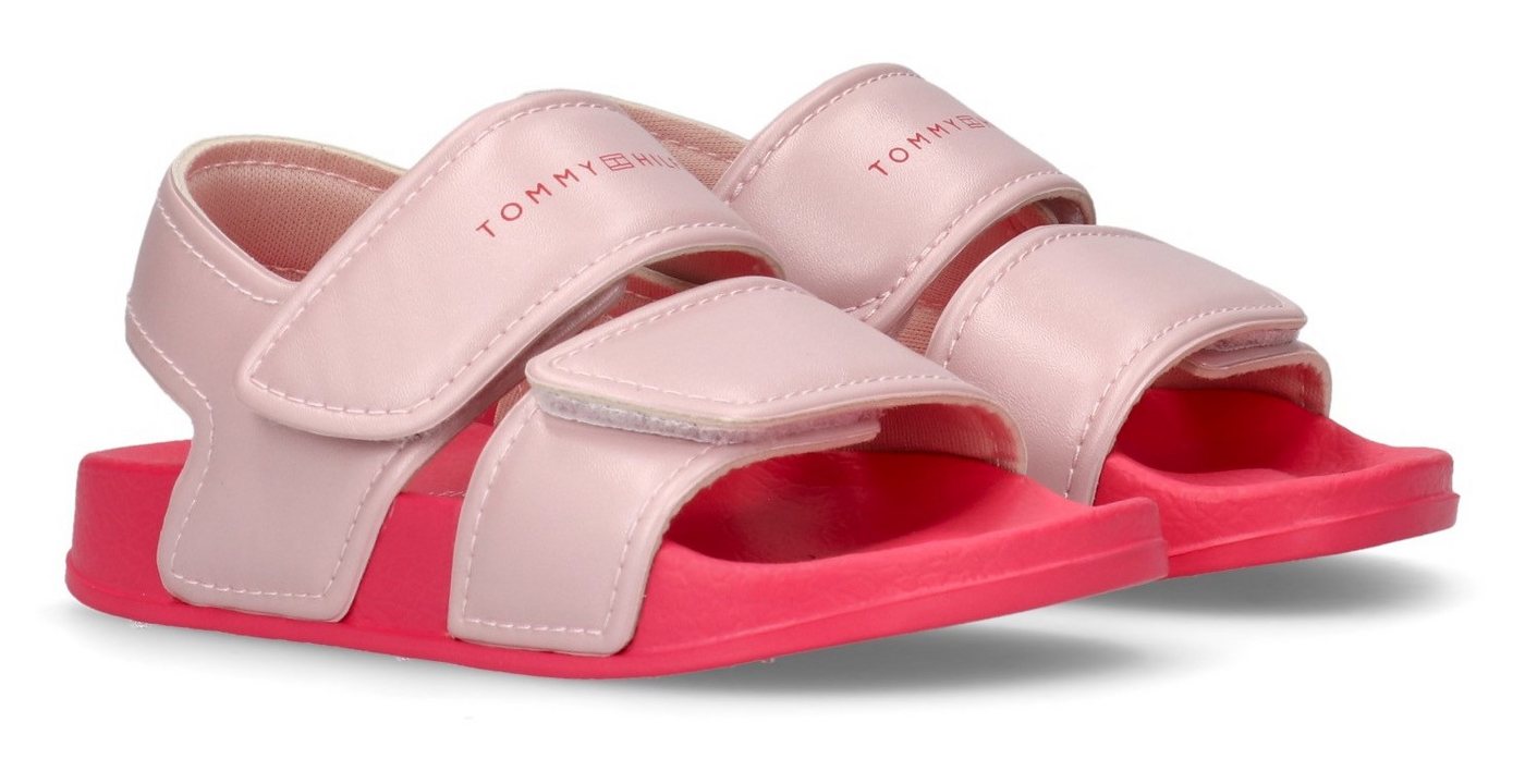Tommy Hilfiger Sandale, Badeschuh, Pool Slides mit Klettverschlüssen