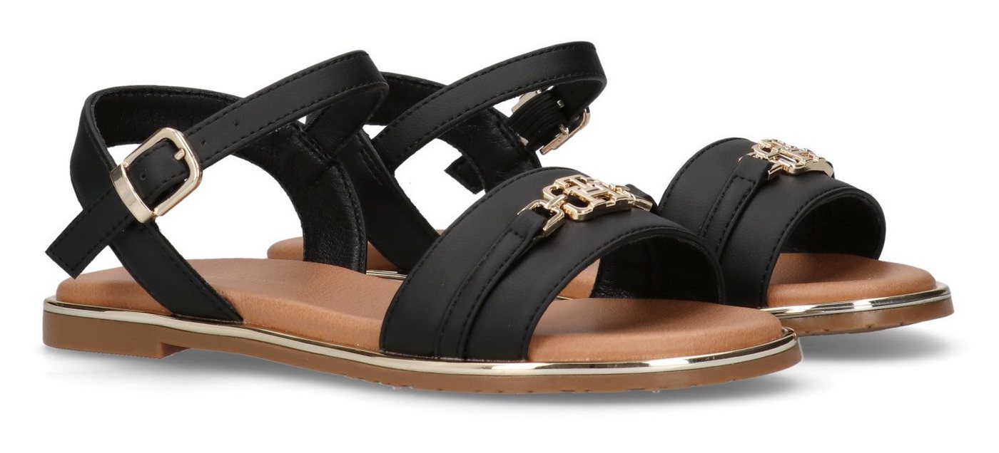 Tommy Hilfiger Sandale, Glitzersandale, Sandalette mit Zierelement