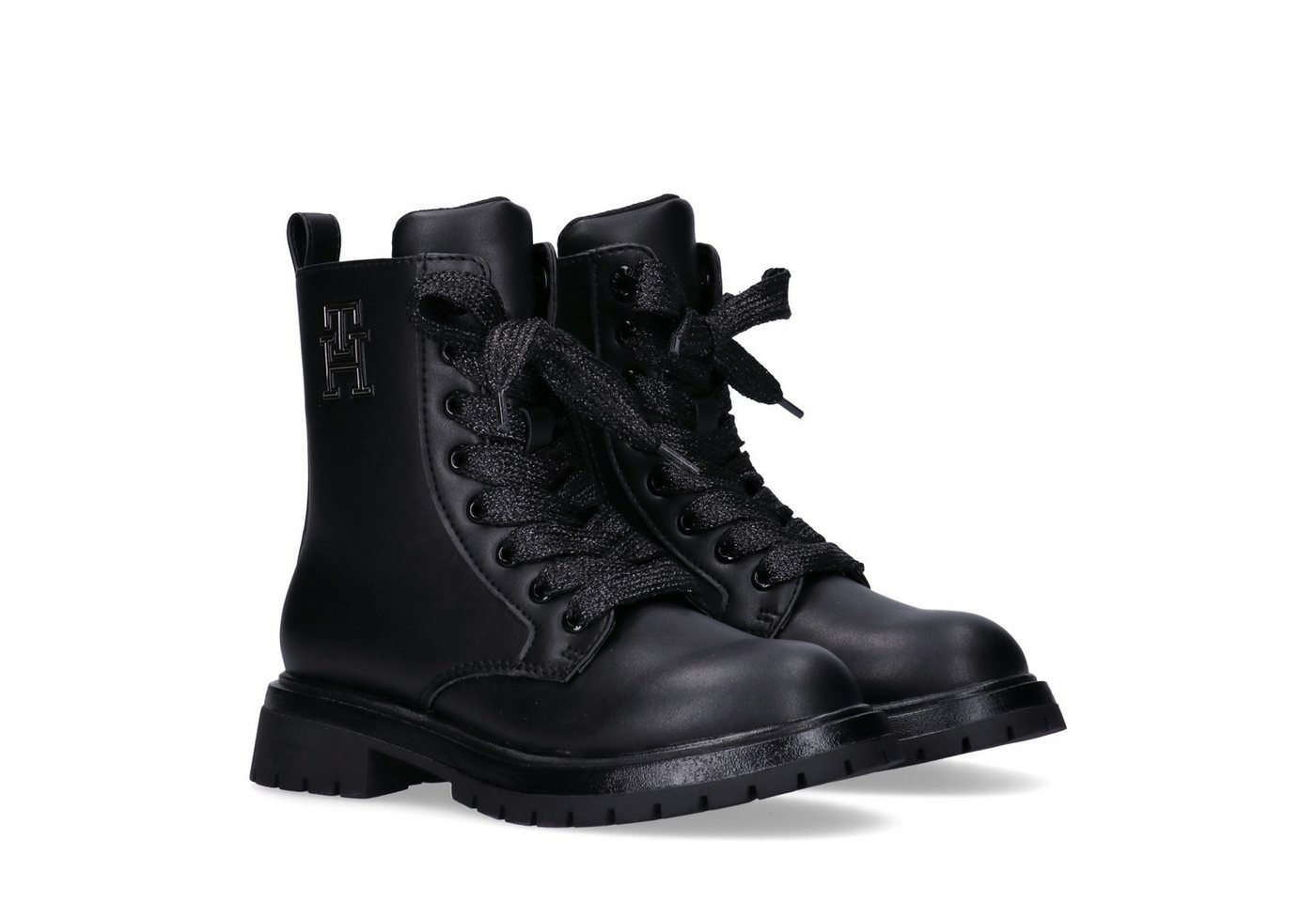 Tommy Hilfiger Schnürboots Chunky Boots mit modischen Schnürsenkeln