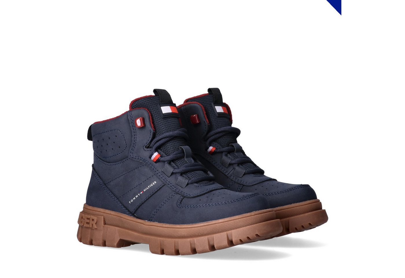 Tommy Hilfiger Schnürboots Chunky Boots, Winterboots mit Blockabsatz