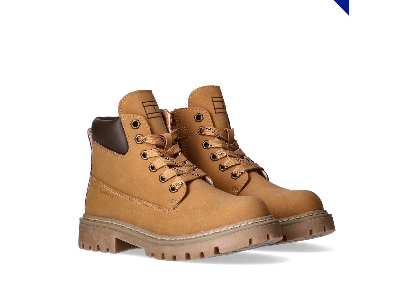 Tommy Hilfiger Schnürboots Chunky Boots, Winterboots mit Blockabsatz