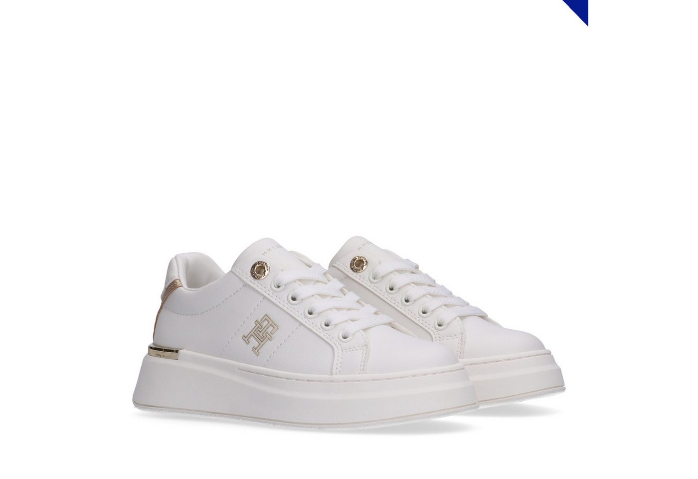 Tommy Hilfiger Sneaker Plateausneaker, Schnürschuh mit Metallic Einsatz