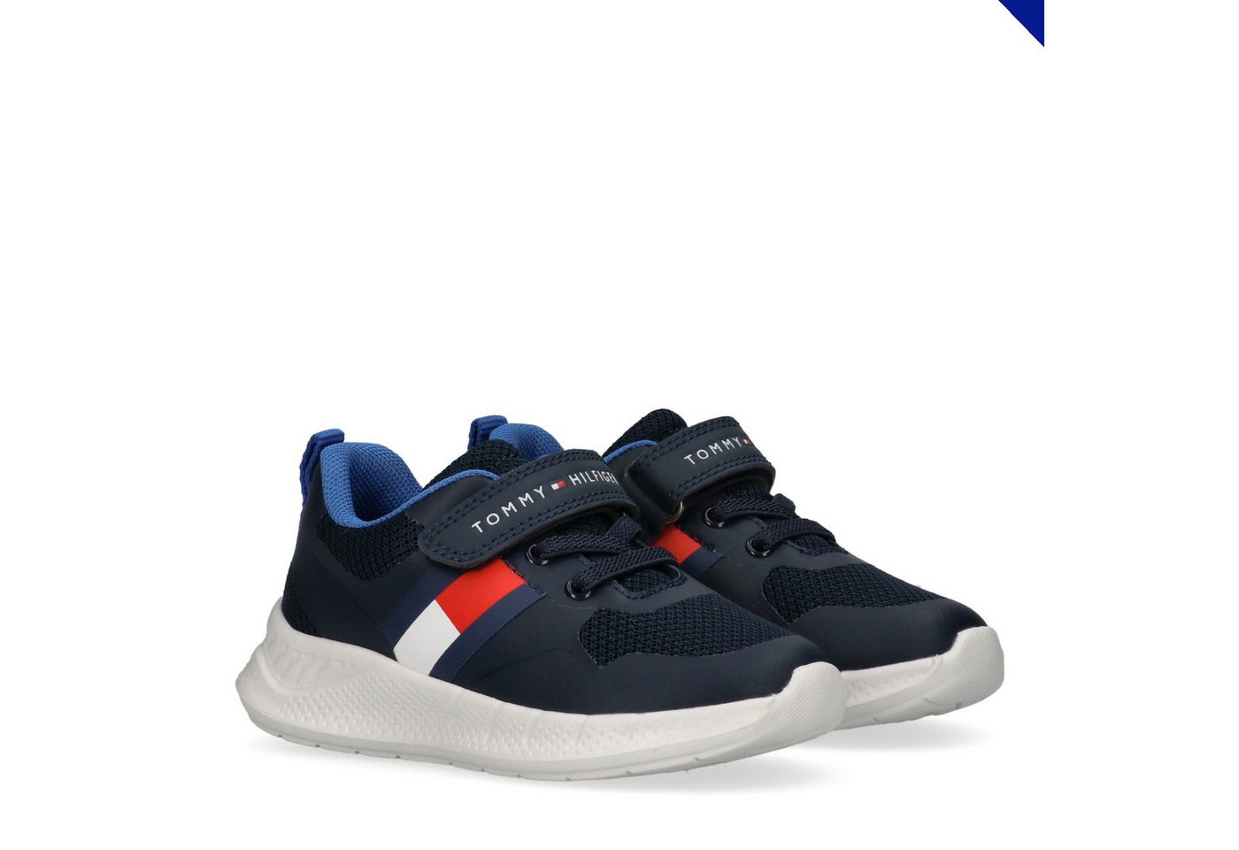 Tommy Hilfiger Sneaker Sportschuh, Klettschuh, Schlupfschuh für Freizeit und Sport (blau)