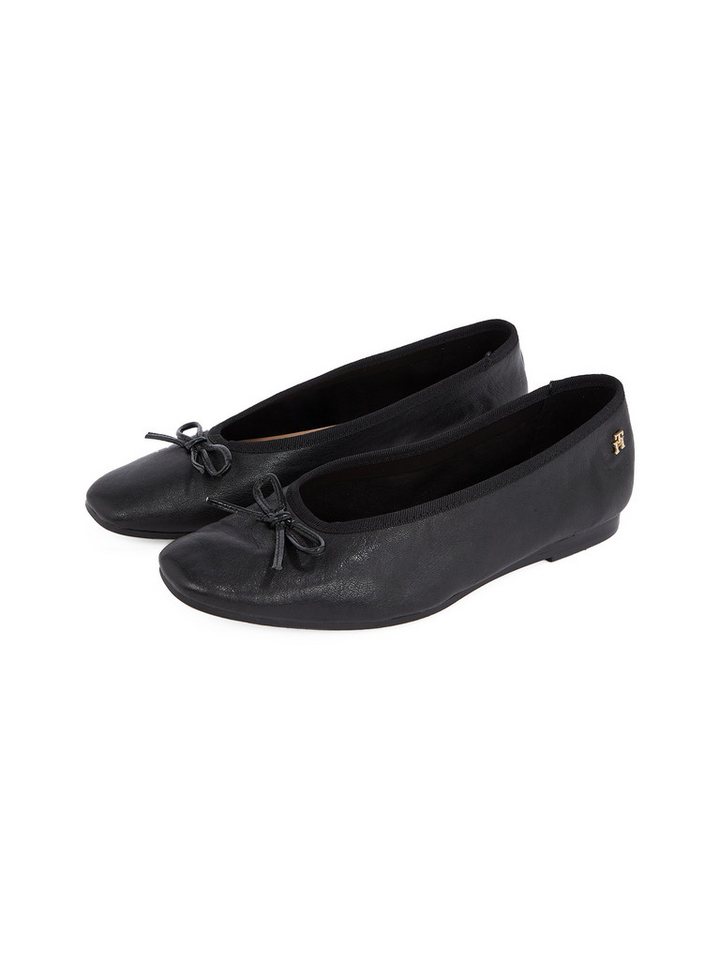 Tommy Hilfiger SOFT LEATHER BALLERINA BOW Ballerina, Businessschuh, Flats, Slipper, Schlupfschuh in schmaler Form