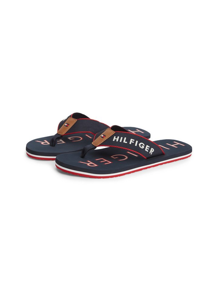 Tommy Hilfiger SPORTY HILFIGER BEACH SANDAL Zehentrenner Sommerschuh, Strandschuh mit Kontrastbesätzen
