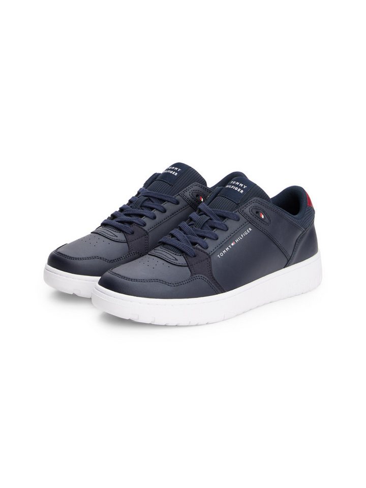 Tommy Hilfiger TH BASKET CORE LITE LTH MIX Sneaker, Freizeitschuh, Halbschuh, Schnürschuh mit Logoschriftzug