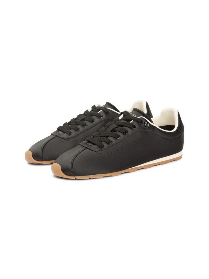 Tommy Hilfiger TH BELLA LOW RUNNER SATIN Sneaker Freizeitschuh, Halbschuh, Schnürer mit seitlichem TH-Logo
