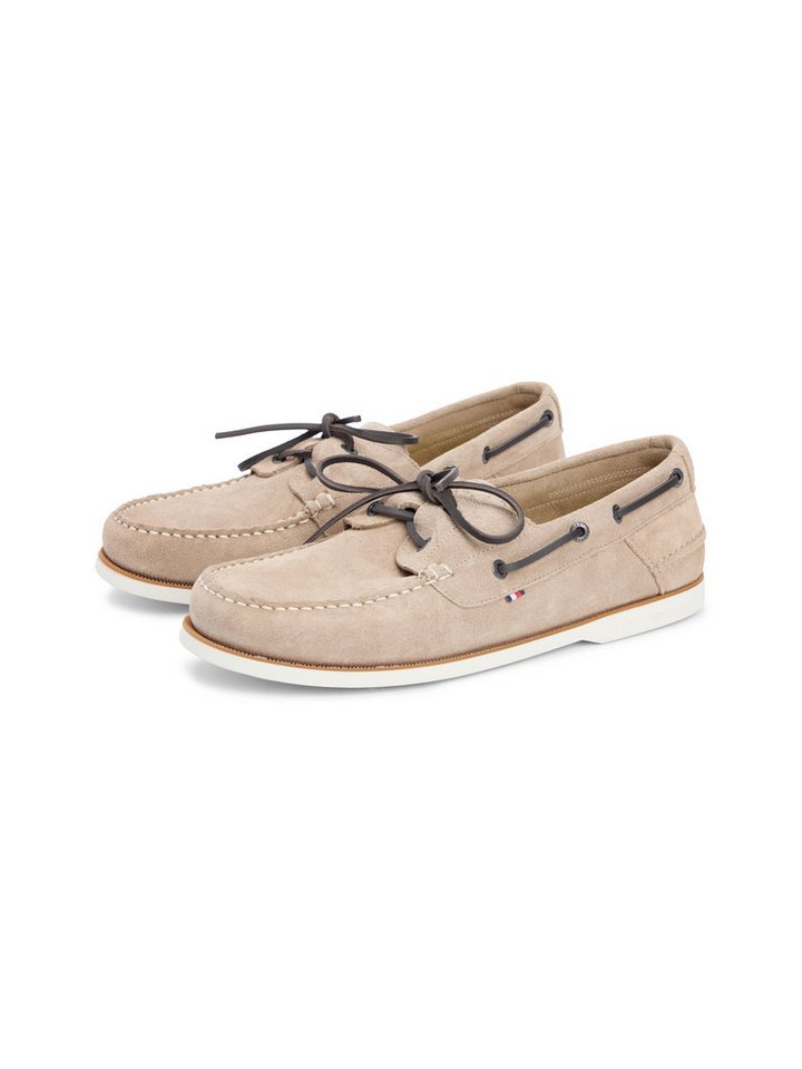 Tommy Hilfiger TH BOAT SHOE CORE SUEDE Bootsschuh, Schnürer mit Ziernaht und Durchzügen
