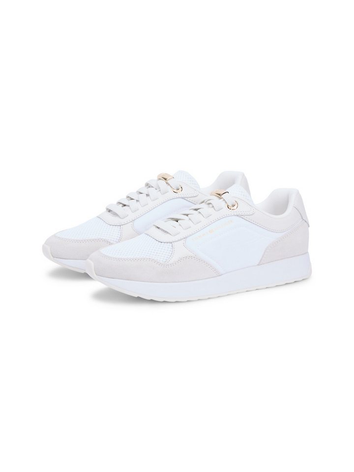Tommy Hilfiger TH CHIC EVA RUNNER MESH Plateausneaker Freizeitschuh, Halbschuh, Slipper mit elastischen Schnürsenkeln (weiß)