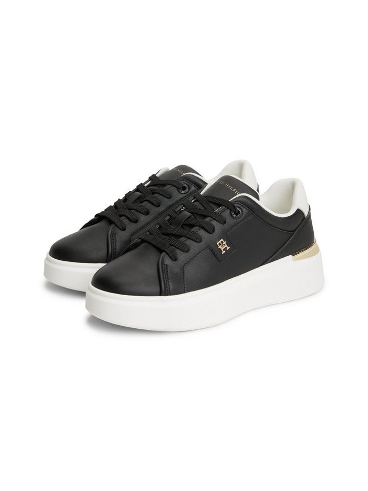 Tommy Hilfiger TH CHIC PLATFORM Plateausneaker Freizeitschuh, Halbschuh, Schnürer mit seitlichem TH-Emblem