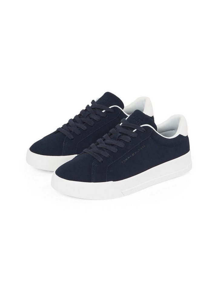 Tommy Hilfiger TH COURT BETTER SUEDE Sneaker, Freizeitschuh, Halbschuh, Schnürschuh mit seitlichem Logo