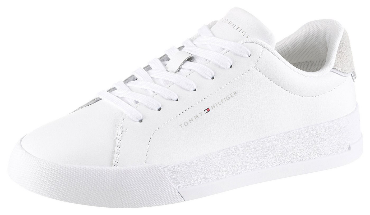 Tommy Hilfiger TH COURT CORE Sneaker, Freizeitschuh, Halbschuh, Schnürschuh, weich gepolstertem Schaftrand (weiß)