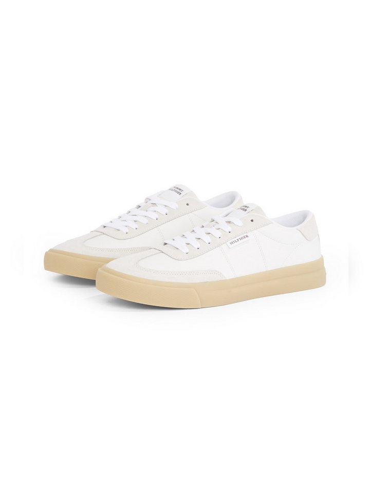 Tommy Hilfiger TH CUPSET SUMMER LTH Sneaker, Freizeitschuh, Halbschuh, Schnürschuh mit seitlichem Label