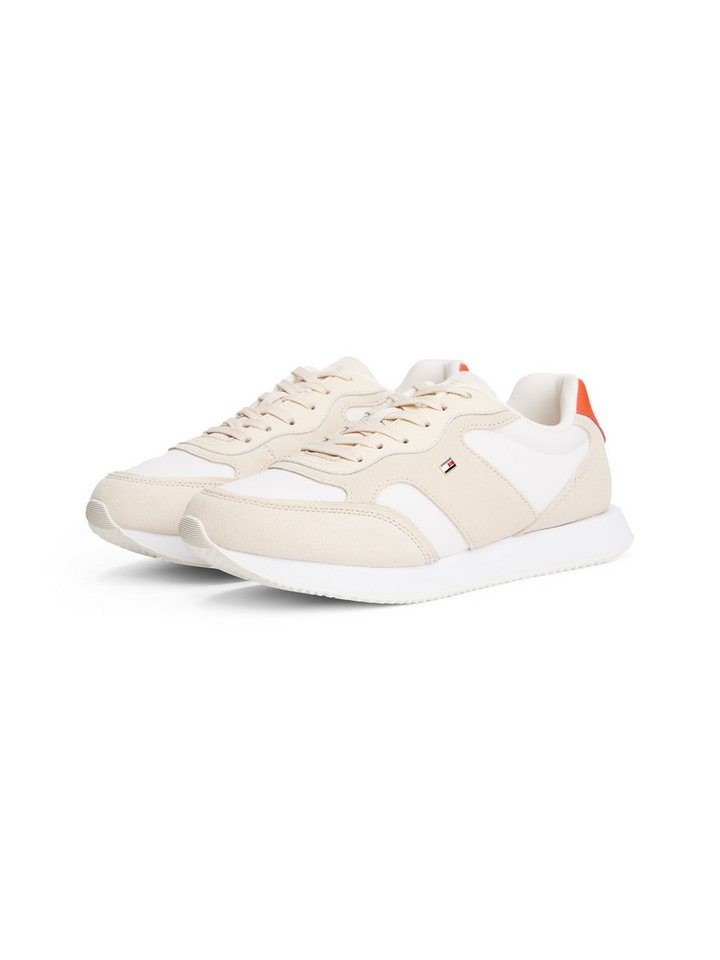 Tommy Hilfiger TH EASY RUNNER Sneaker, Freizeitschuh, Halbschuh, Schnürer, auffälliger Besatz an der Ferse