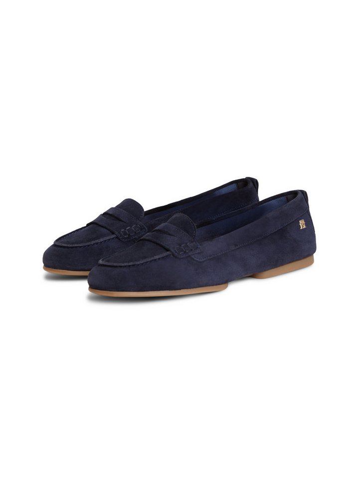 Tommy Hilfiger TH FLEX SUEDE LOAFER BALLERINA Loafer Schlupfschuh, Slipper, Pennyloafer im Mokassin-Stil
