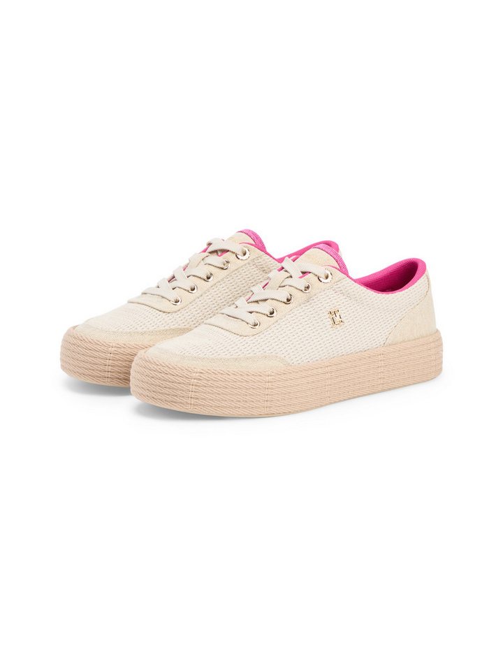 Tommy Hilfiger TH FOXING PLATFORM ROPE Plateausneaker Freizeitschuh, Schnürer, Halbschuh mit TH-Schmuckelement
