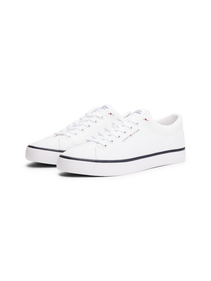Tommy Hilfiger TH HI VULC CORE LOW II MESH Sneaker, Basic, Schnürschuh, Halbschuh, Freizeitschuh mit Logoschriftzug