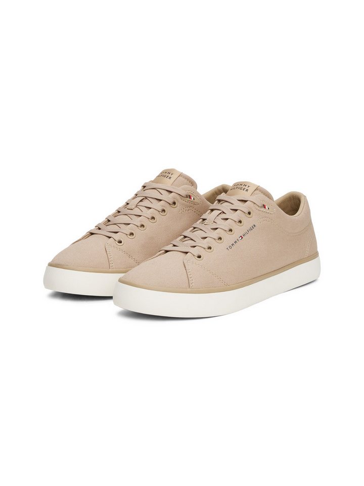 Tommy Hilfiger TH HI VULC LOW CORE CANVAS Sneaker, Freizeitschuh, Halbschuh, Schnürer mit weich gepolstertem Schaftrand