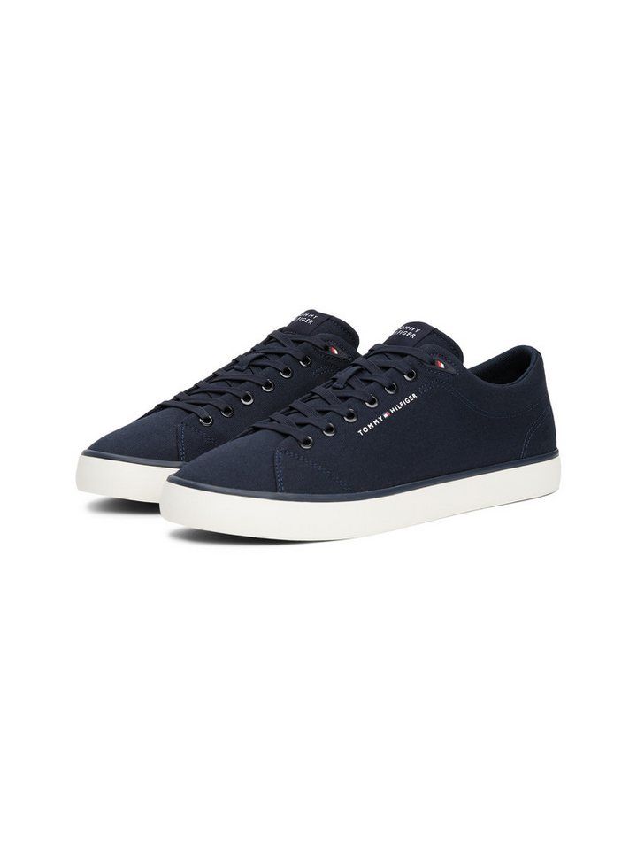 Tommy Hilfiger TH HI VULC LOW CORE CANVAS Sneaker, Freizeitschuh, Halbschuh, Schnürer mit weich gepolstertem Schaftrand