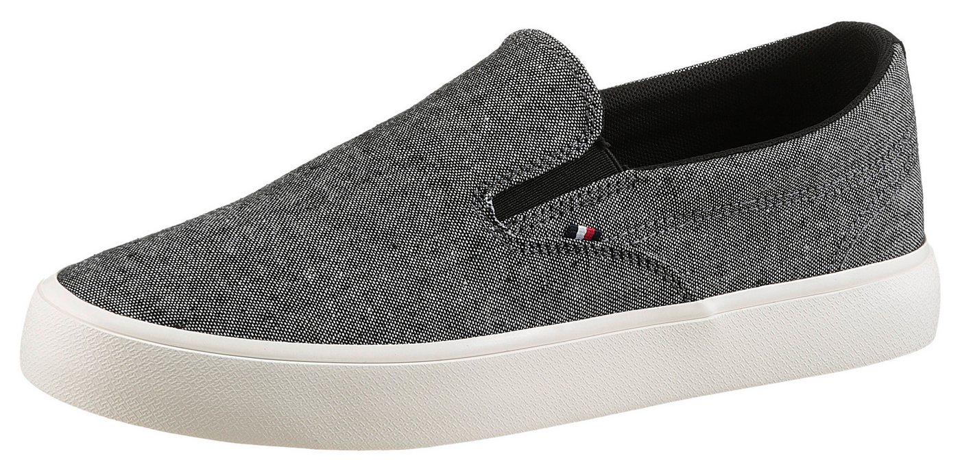 Tommy Hilfiger TH HI VULC LOW SLIP ON CH Slip-On Sneaker, Freizeitschuh, Schlupfschuh, Halbschuh mit seitlichen Gummizügen