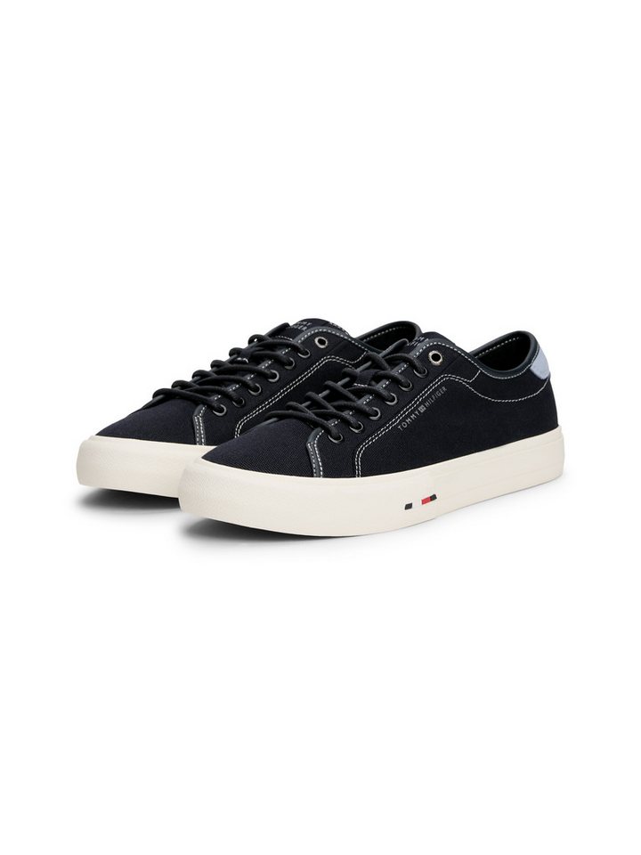 Tommy Hilfiger TH HI VULC STREET CANVAS Sneaker, Freizeitschuh, Halbschuh, Schnürschuh mit Logoflag im Plateau