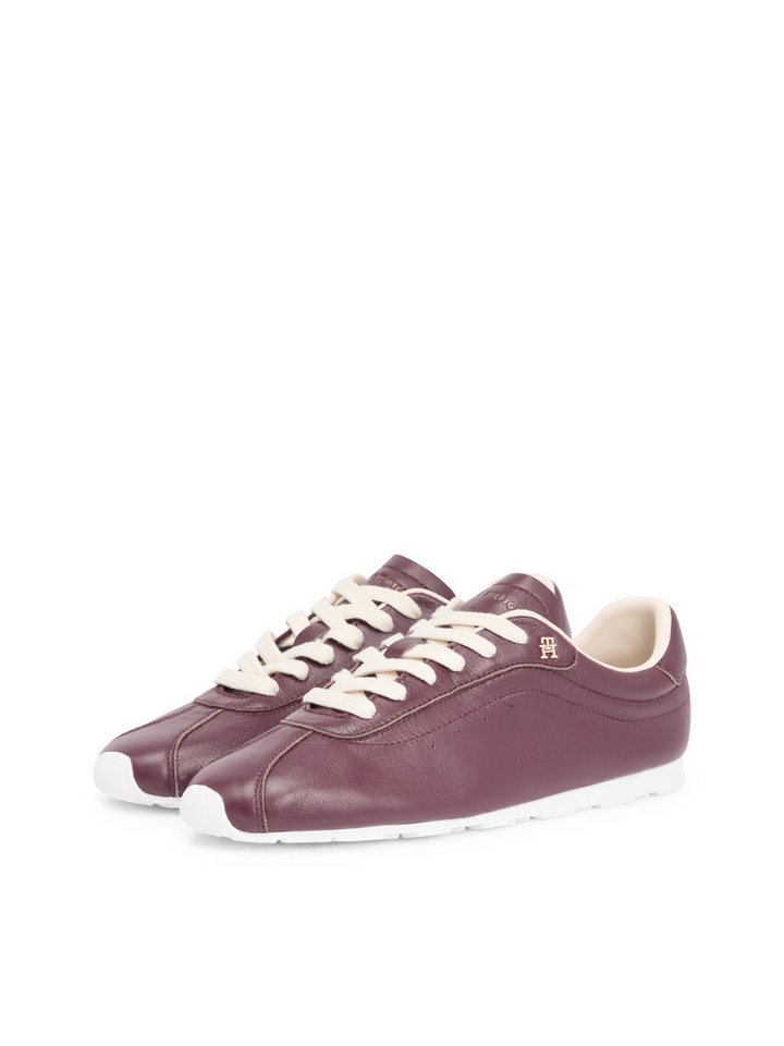 Tommy Hilfiger TH LOW PROFILE RUNNER Sneaker, Freizeitschuh, Halbschuh, Schnürer im Golfer-Look (rot)