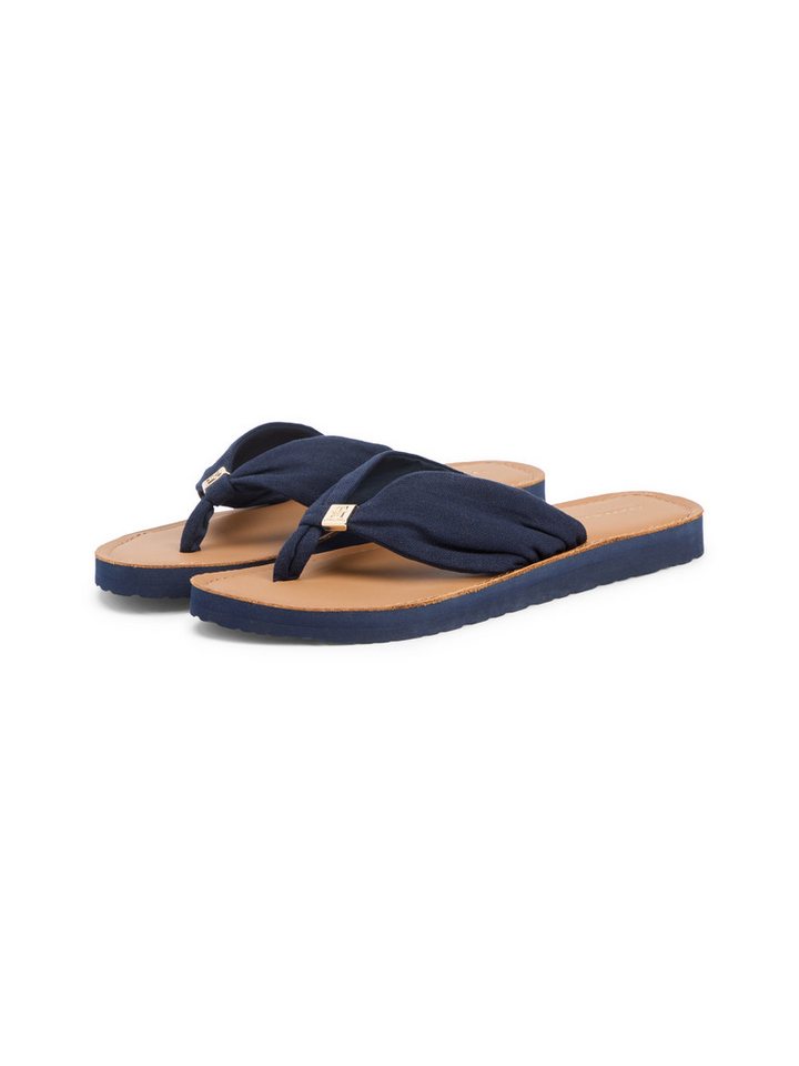 Tommy Hilfiger TH LTR FOOTBED SUMMER SANDAL Zehentrenner Sommerschuh, Strandschuh, Dianette, Flat mit Logoemblem