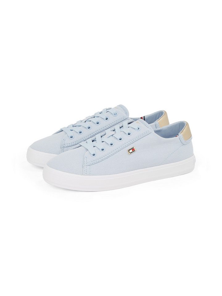 Tommy Hilfiger VULC CANVAS LACE UP SNEAKER Plateausneaker, Freizeitschuh, Halbschuh, Schnürschuh, in schmaler Form (blau)